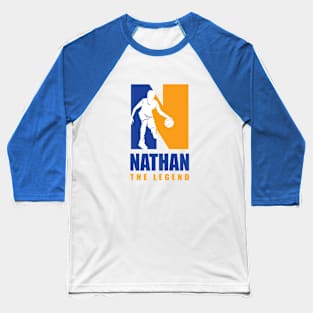 Nathan Custom Player Basketball Your Name The Legend Baseball T-Shirt